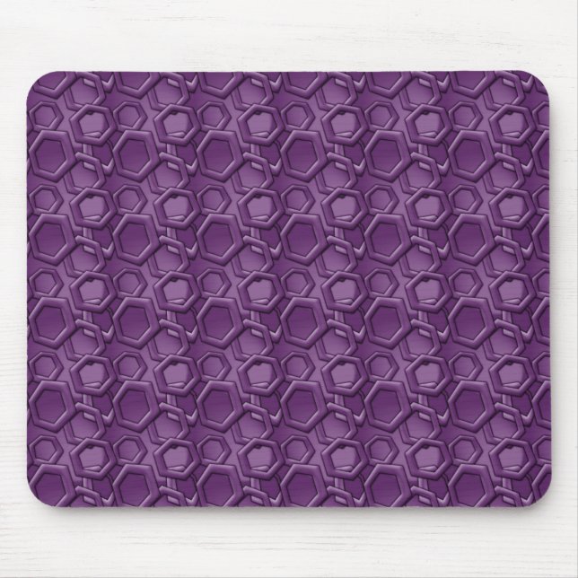 Violet Hexagons Mönster Musmatta (Framsidan)