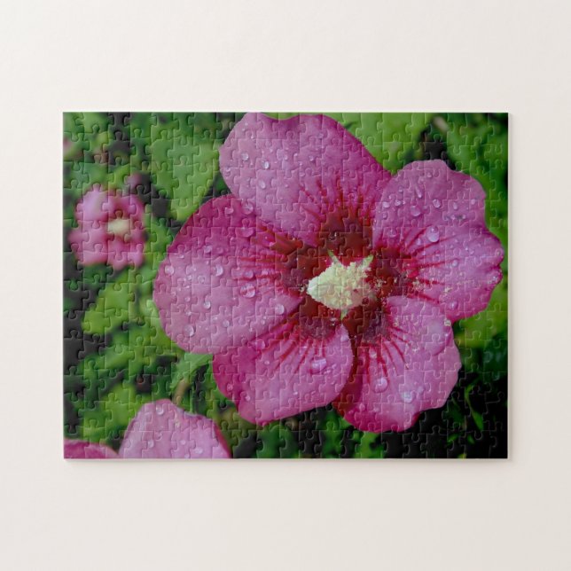 Violet Hibiscus Kreativ Flower Jigszle Puzzle Pussel (Horisontell)