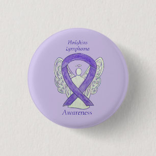 Violet Hodgkins Lymphoma Ribbon Angel Stift Knapp