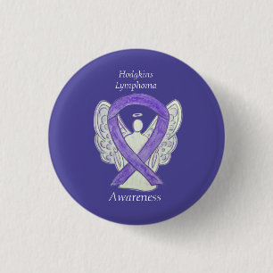 Violet Hodgkins Lymphoma Ribbon Angel Stift Knapp