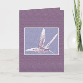 Violet Hummingbird-hälsningskort Kort