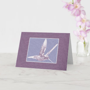 Violet Hummingbird-hälsningskort Kort