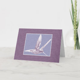 Violet Hummingbird-hälsningskort Kort