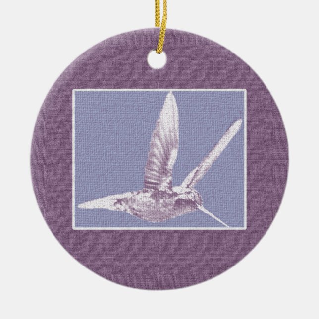 Violet Hummingbird Ornament (Framsidan)