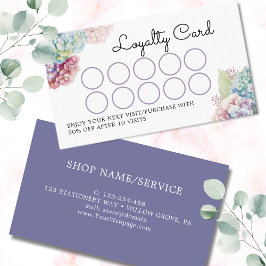 Violet hydrangeas lojalitetskort