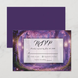 Violet i Midnight Enchanted Forest Bröllop OSA Kort