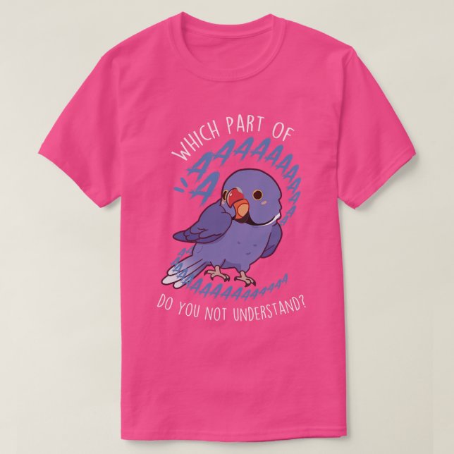 Violet Indian Ringhead Parrot Aaaa T Shirt (Design framsida)