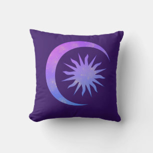 Violet Indigo Purple Måne & Sol Zen Sovrum Kudde