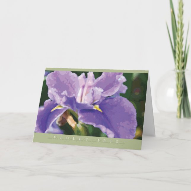 Violet Iris Note Card Kort (Framsida)