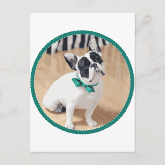 Violet Kärlek! Fransk Bulldog Art för Rädding! Vykort