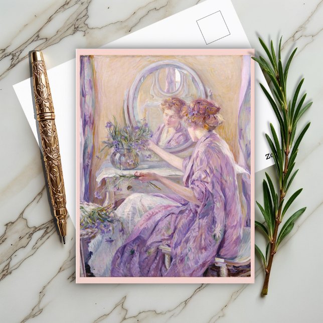 Violet Kimono, nostalgic Vykort (Skapare uppladdad)