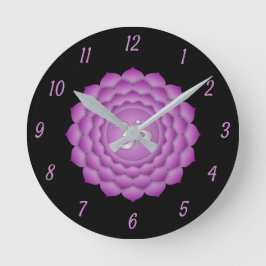 Violet Krona Chakra Chi Zen Yoga Andlig Rund Klocka