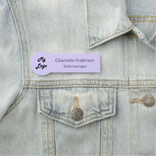 Violet lavender Business logotyp-medarbetare Namnbricka