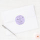 Violet lavender Conetti tack för hjärtat Runt Klistermärke (Envelope)