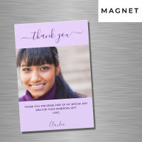 Violet lavender-fotoskript tack vare magnet
