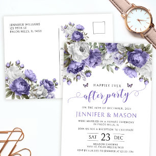 Violet lavender glatt efter party vykort