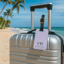 Violet lavender Lädermonogram namn