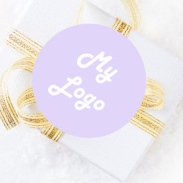 Violet lavender-logotyp för bildföretag runt klistermärke