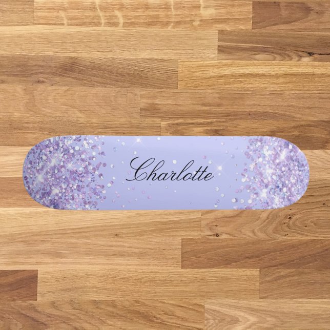 Violet lavender namn elegant mini skateboard bräda 18,5 cm (Skapare uppladdad)