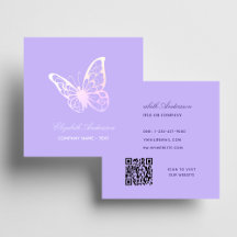 Violet lavender QR-kod butterfly