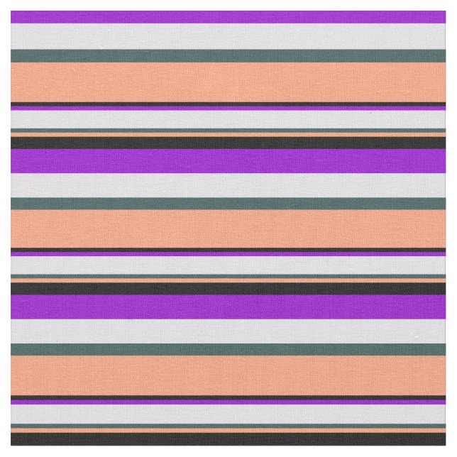Violet, Lavender, Slate Grått, Light Salmon & Blac Tyg (Närbild)