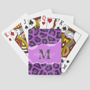 Violet Leopard Print Casinokort