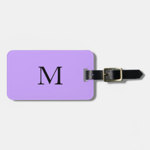 Violet Light Lila Monogram Initial Namn Gift Bagagebricka