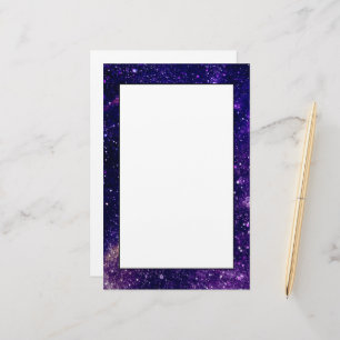 Violet lila abstrakt galaxy universum brevpapper