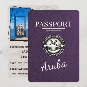 Violet Lila Aruba Passport Spara datum Datumet