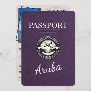 Violet Lila Aruba Passport Spara datum Spara Datumet