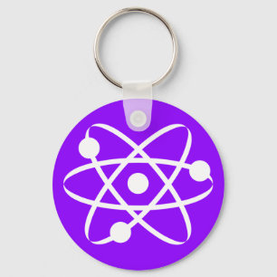 Violet Lila Atom Nyckelring
