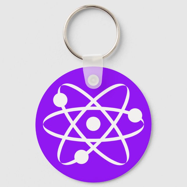 Violet Lila Atom Nyckelring (Framsida)