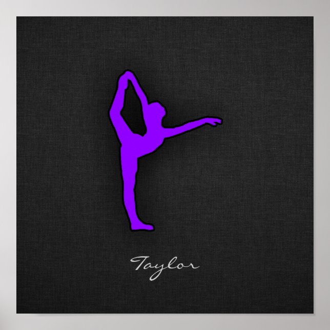 Violet Lila Ballet Dancer Poster (Framsidan)