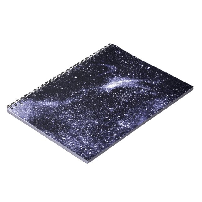 Violet lila Black abstrakt galaxy Anteckningsbok (Vänstra Sidan)