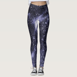Violet lila Black abstrakt galaxy Leggings