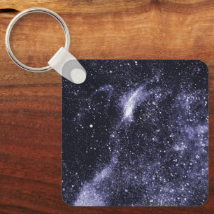 Violet lila Black abstrakt galaxy Nyckelring