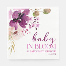 Violet Lila Blommigt Baby i Bloom Baby Shower