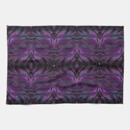 Violet Lila blue black fjäther struktur abstrakt Kökshandduk