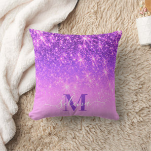 Violet Lila Glitter Kudde