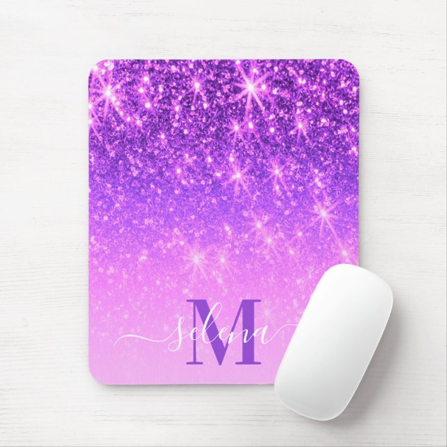 Violet Lila Glitter Musmatta (Med mus)