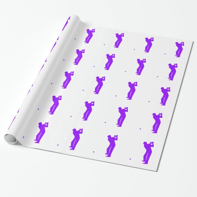 Violet Lila Golf Presentpapper (Utrullad)