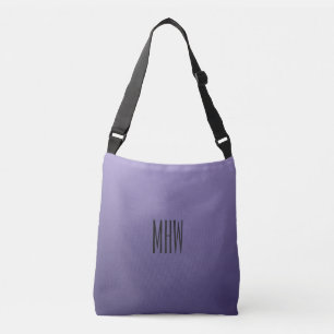 Violet Lila Gradient anpassningsbar monogram påsar Axelväska