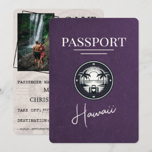 Violet Lila Hawaii Passport Spara datum Datumet
