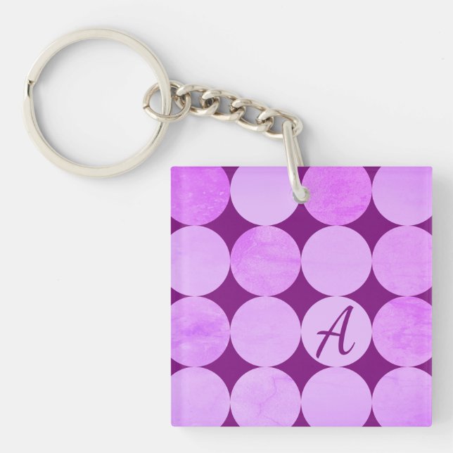 Violet, Lila Magenta och Rosa Circles Monogram (Framsidan)