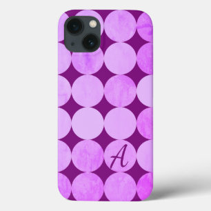 Violet, Lila Magenta och Rosa Circles Monogram
