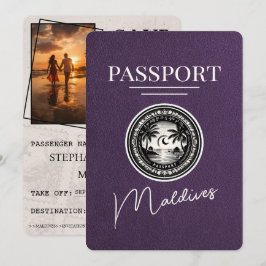 Violet Lila Maldives Passport Spara datum Datumet