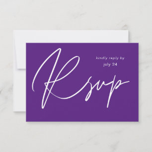 Violet Lila MOD Calligraphy w Meal OSA kort