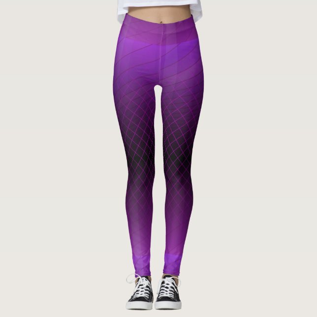 Violet Lila Ombre Rand Leggings (Framsida)