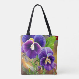 Violet Lila Pansies Tygkasse