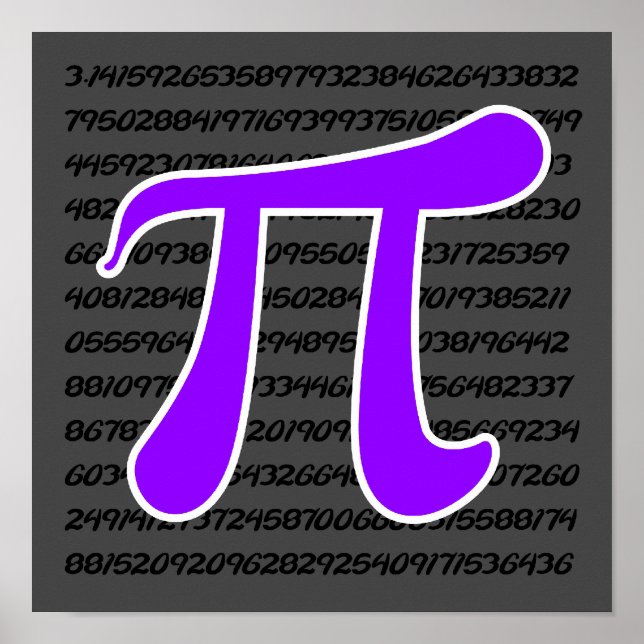 Violet Lila Pi Symbol Poster (Framsidan)